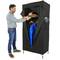 Armadio guardaroba in acciaio tessuto 70 x 45 x 155 cm nero