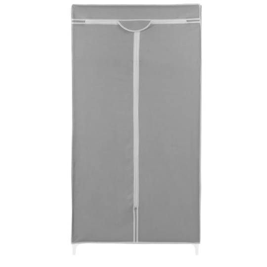 Armario ropero guardarropa de tela desmontable 70 x 45 x 155 cm gris con  puerta enrollable - Hiper DJ