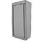 Fabric wardrobe for clothes storage and organiser 70 x 45 x 155 cm gray with roll-up door