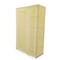 Kledingkast kast kast verwijderbare stof 110 x 45 x 175 cm dubbel beige met roldeuren