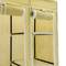 Kledingkast kast kast verwijderbare stof 110 x 45 x 175 cm dubbel beige met roldeuren