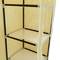 Kledingkast kast kast verwijderbare stof 110 x 45 x 175 cm dubbel beige met roldeuren