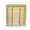 Fabric wardrobe for clothes storage and organiser 150 x 45 x 175 cm triple beige with roll-up door