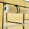 Fabric wardrobe for clothes storage and organiser 150 x 45 x 175 cm triple beige with roll-up door