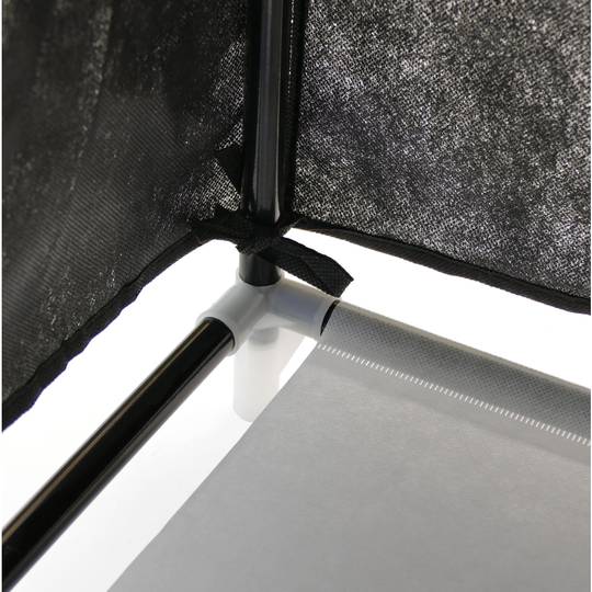 Kledingkast kast afneembare stoffen kledingkast 150 x 45 x 175 cm zwart met 3 roldeuren