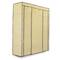 Garderobe Stoffschrank Faltschrank Kleiderschrank 150 x 45 x 175 cm beige mit 3 Rolltore
