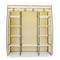 Garderobe Stoffschrank Faltschrank Kleiderschrank 150 x 45 x 175 cm beige mit 3 Rolltore
