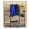 Garderobe Stoffschrank Faltschrank Kleiderschrank 150 x 45 x 175 cm beige mit 3 Rolltore