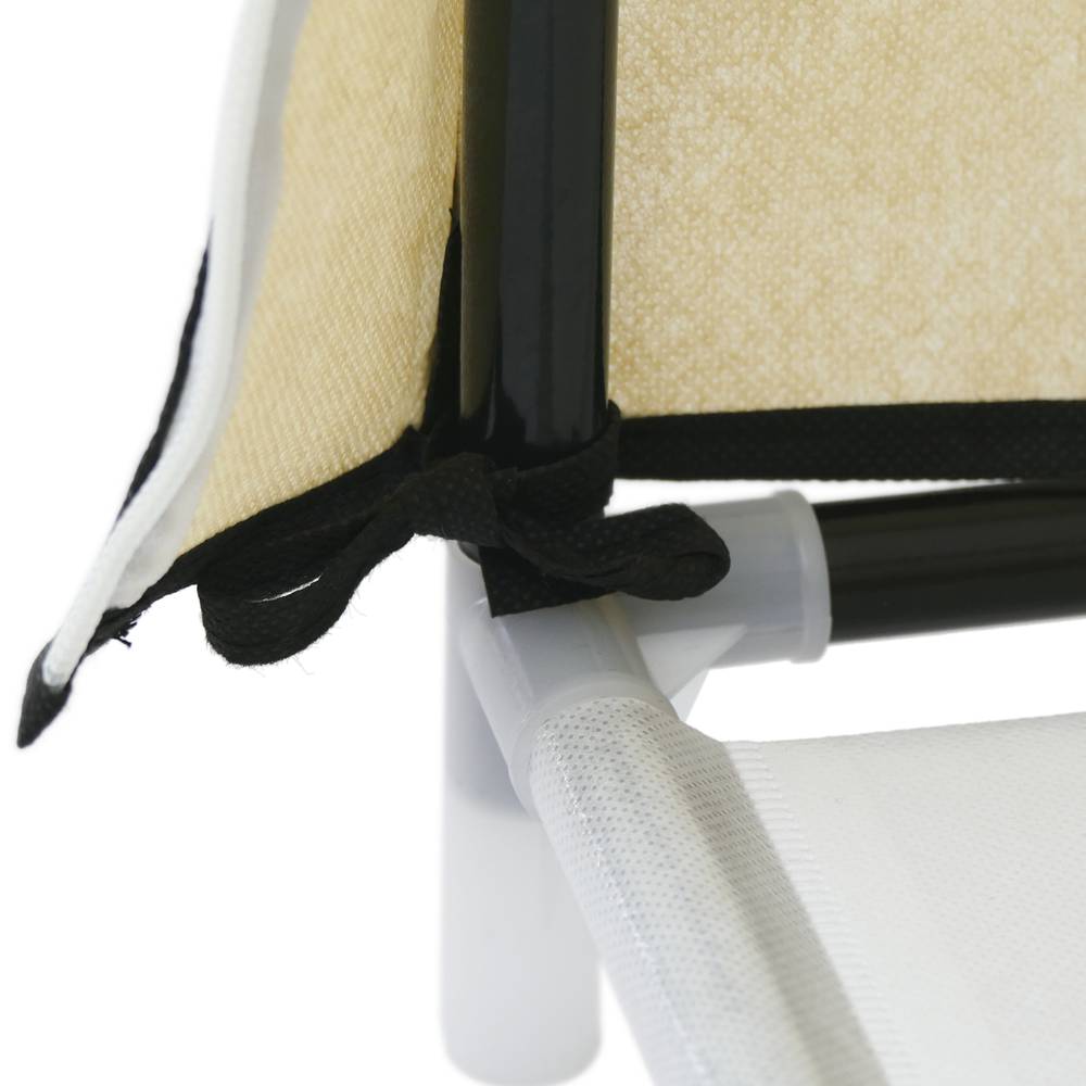 Garderobe Stoffschrank Faltschrank Kleiderschrank 150 x 45 x 175 cm beige mit 3 Rolltore