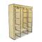 Garderobe Stoffschrank Faltschrank Kleiderschrank 150 x 45 x 175 cm beige mit 3 Rolltore