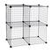 Armadio guardaroba scaffale modulare di 4 cubi 35x35cm metallo nero