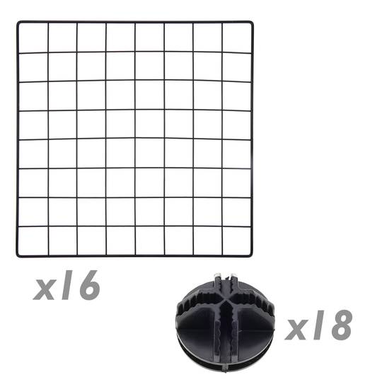 Armadio guardaroba scaffale modulare di 4 cubi 35x35cm metallo nero