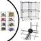 Armadio guardaroba scaffale modulare di 4 cubi 35x35cm metallo nero