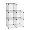 Armadio guardaroba scaffale modulare di 5 cubi 35x35cm metallo nero