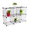 Modulaire organisatorkast 6-kubus planken 35x35cm zwart metaal