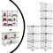 Modular shelving closet storage organizing 9 metal cube 35x35cm black