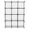Modular shelving closet storage organizing 12 metal cube 35x35cm black