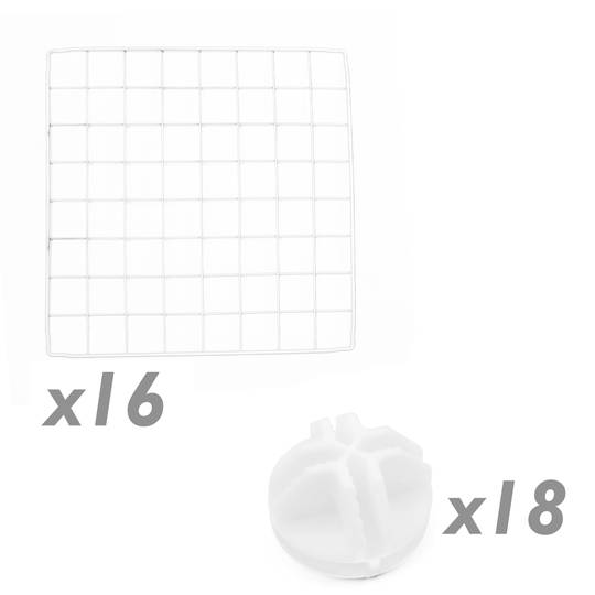 Armadio guardaroba scaffale modulare di 4 cubi 35x35cm metallo bianco