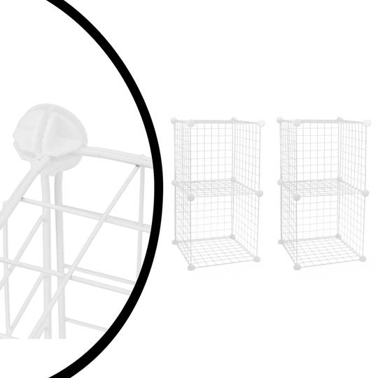 Armadio guardaroba scaffale modulare di 4 cubi 35x35cm metallo bianco