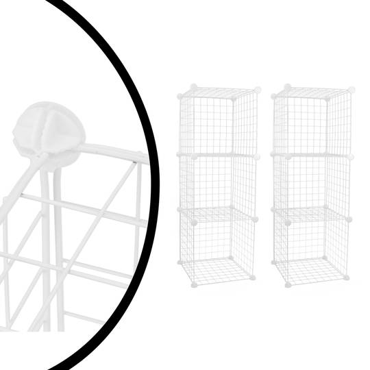 Modular shelving closet storage organizing 6 metal cube 35x35cm white