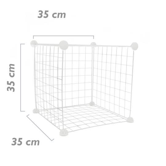 Modular shelving closet storage organizing 6 metal cube 35x35cm white