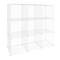 Armadio guardaroba scaffale modulare di 9 cubi 35x35cm metallo bianco