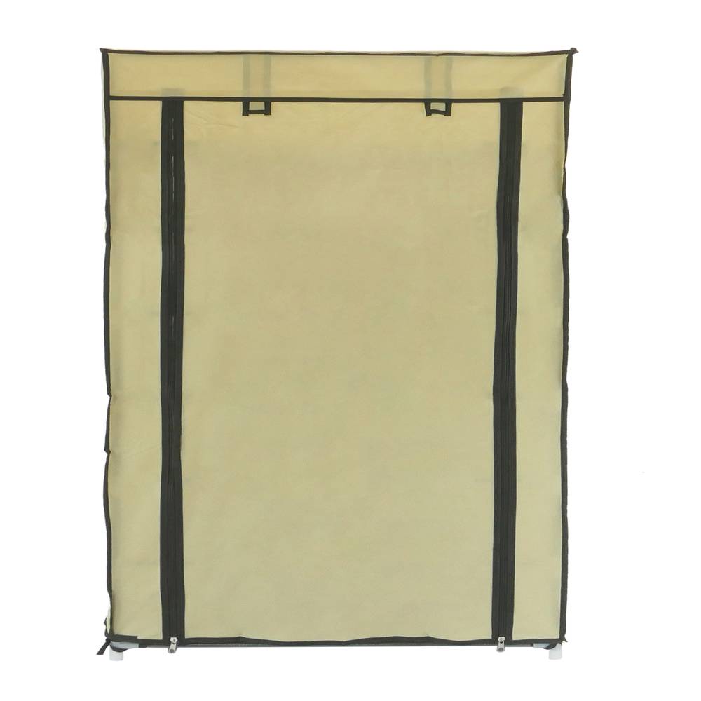 Armoire de rangement et chaussures en tissu 60 x 30 x 76 cm beige avec porte rouleau