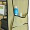 Armoire de rangement et chaussures en tissu 60 x 30 x 76 cm beige avec porte rouleau