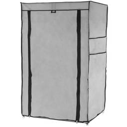 Armário guarda-roupa e sapatos de pano 60 x 30 x 90 cm cinza com porta do rolo