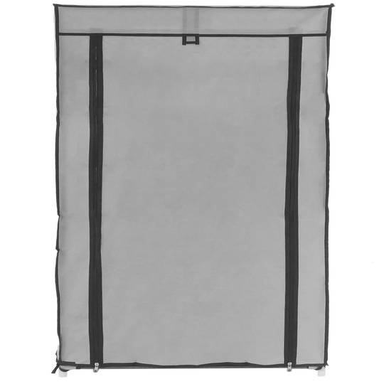 Szafa na ubrania i stojak na buty z wyjmowanego materiału 60 x 30 x 90 cm szary z drzwiami rolowanymi