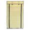 Armoire de rangement et chaussures en tissu 60 x 30 x 110 cm beige avec porte rouleau