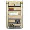 Armoire de rangement et chaussures en tissu 60 x 30 x 110 cm beige avec porte rouleau