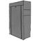Armari rober guarda-roba i sabater de tela desmuntable 60 x 30 x 108 cm gris amb porta enrotllable
