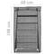 Armari rober guarda-roba i sabater de tela desmuntable 60 x 30 x 108 cm gris amb porta enrotllable