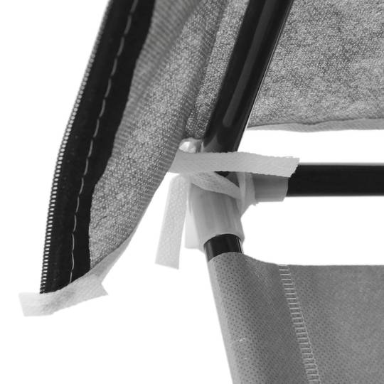 Armari rober guarda-roba i sabater de tela desmuntable 60 x 30 x 108 cm gris amb porta enrotllable