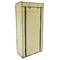 Garderobe und Schuhe Stoffschrank Faltschrank Kleiderschrank 60 x 30 x 128 cm beige mit Rolltore