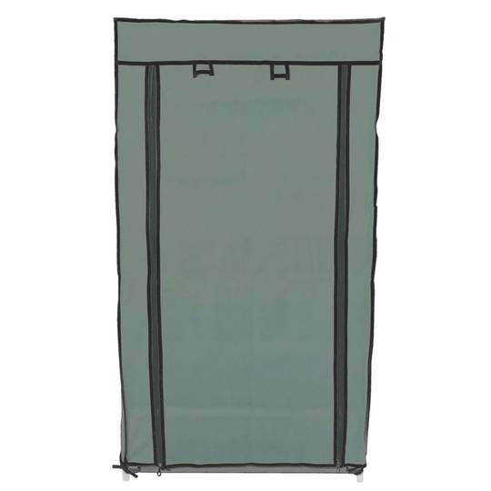 Garderobe und Schuhe Stoffschrank Faltschrank Kleiderschrank 60 x 30 x 128 cm grau mit Rolltore