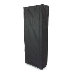 Armadio guardaroba e scarpe in acciaio tessuto 60 x 30 x 160 cm nero con porta avvolgibili