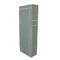 Garderobekast en schoenenrek in afneembare stof 60 x 30 x 160 cm grijs met roldeur