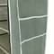Garderobekast en schoenenrek in afneembare stof 60 x 30 x 160 cm grijs met roldeur