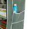 Garderobekast en schoenenrek in afneembare stof 60 x 30 x 160 cm grijs met roldeur