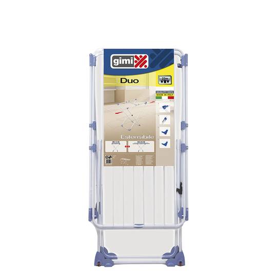 Folding non-slip drying rack with double extensible steel wing