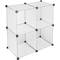 Modular shelving closet storage organizing 4 plastic cube 35x35cm white