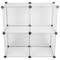 Modular shelving closet storage organizing 4 plastic cube 35x35cm white