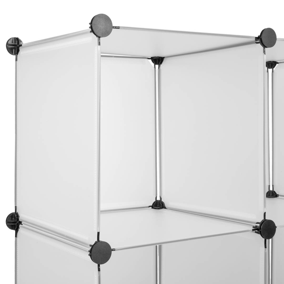 Finether-Armario Modular de 16 Cubos(Organizador de Almacenamiento, Sistema  de de Estanterías de Escaparate par…
