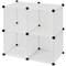 Modular shelving closet storage organizing 4 plastic cube 35x35cm white