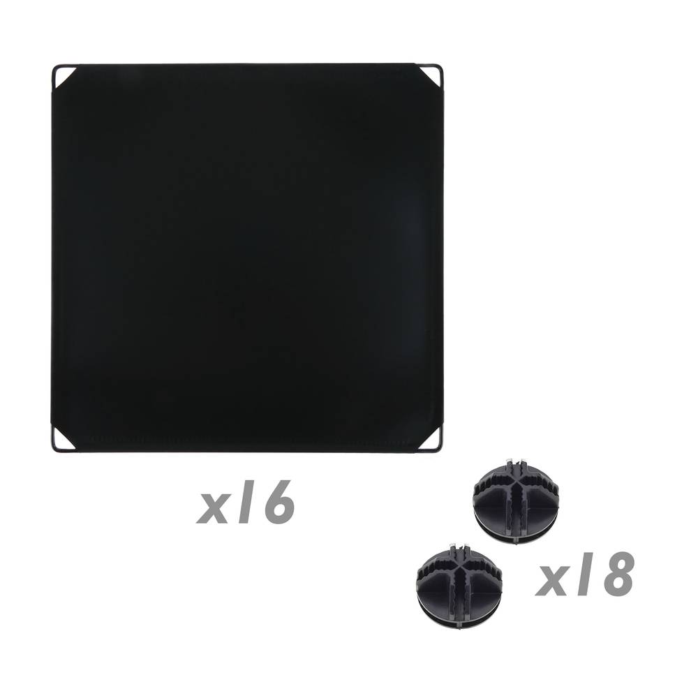 Armário organizador modular Prateleiras do 4 cubos 35x35cm de plástico preto