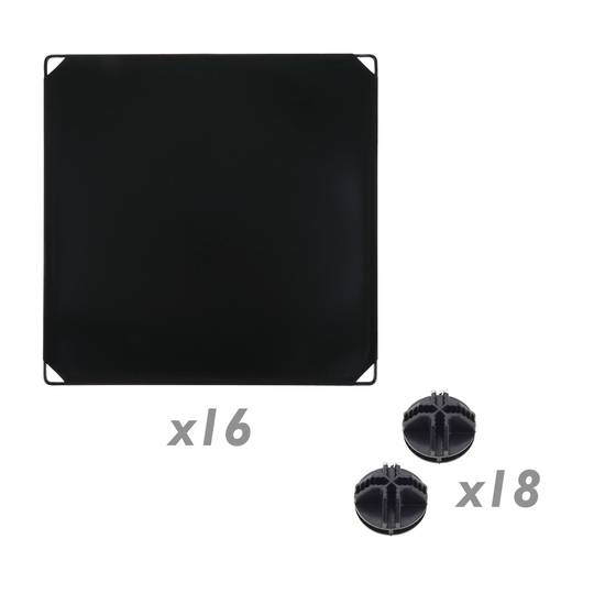 Modułowa szafka z organizerem Półki z 4 kostkami z czarnego plastiku 35x35 cm