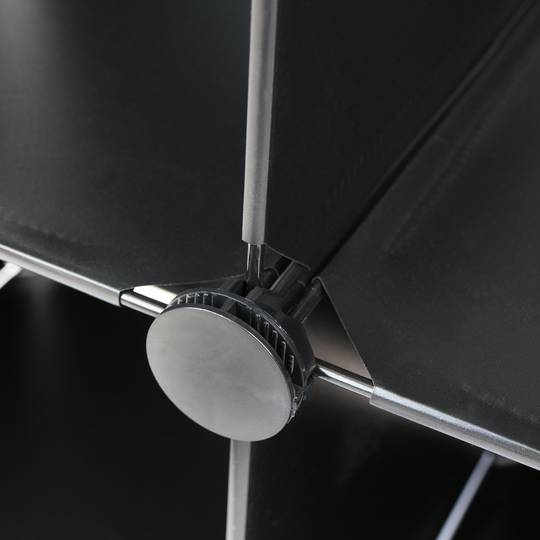 Modułowa szafka z organizerem Półki z 4 kostkami z czarnego plastiku 35x35 cm
