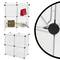 Armário organizador modular Prateleiras do 4 cubos 35x35cm de plástico branco com portas